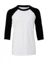 Kinder T-shirt Bella Baseball Tee 3200Y White/Black